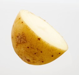 Halved potato