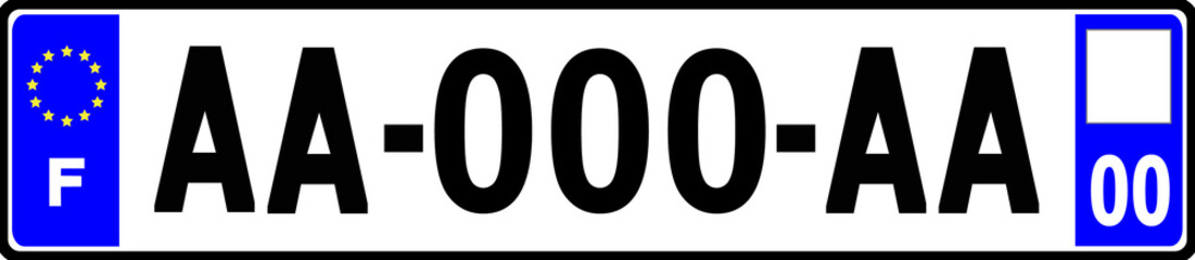 Nouvelle Plaque d'immatriculation