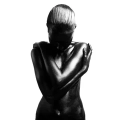 Poster Im Rahmen Schwarze Frau geschminkt © Egor Mayer