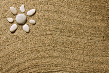 Fototapeta na wymiar sand and sea stones
