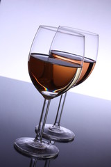 Weißwein, Rose schräg