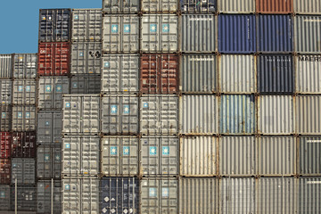 Empty container in Hamburg harbor