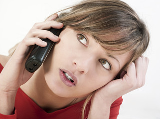 femme communication téléphone sans-fil