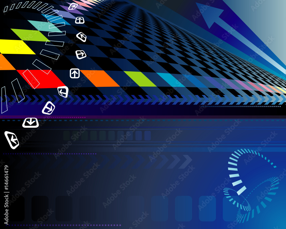 Aufkleber Abstract Digital background with arrow. Vector layered.