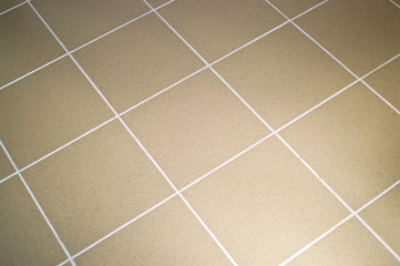 Ceramic tile floor brown color