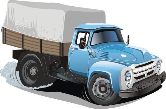 Vector cartoon delivery / cargo truck