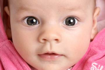 Close-up portrait of adorable baby