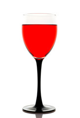 red wine on glass/