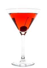 red wine on glass/