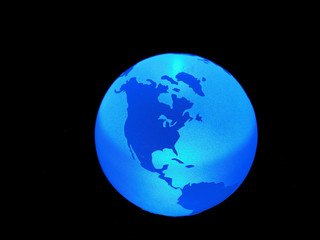 Weltkugel in Blau