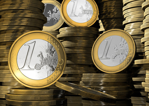 Euro coin concept
