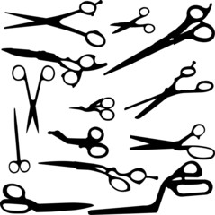 scissors collection - vector