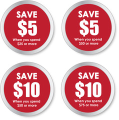 Sale Stickers - Save Money
