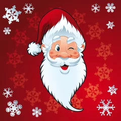 Wandcirkels plexiglas Santa Claus - Christmas Card © ddraw