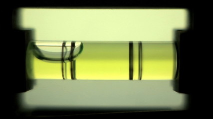 Close up of bubble in spirit level