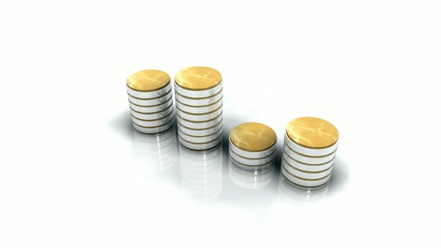Animation valeur 3d or argent