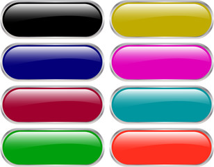 glossy web buttons - vector