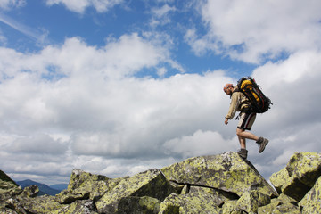 Hiking in the Carpathian mountains