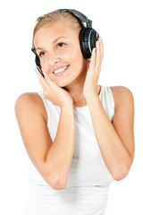 Fototapeta premium Woman With Headphones