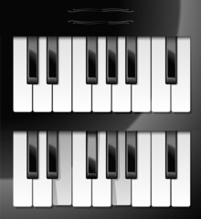 Naklejka premium Vector illustration of piano keys