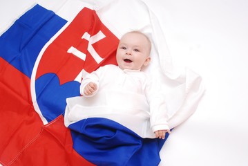baby and flag