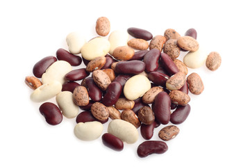 Several beans isolated on white with shadow