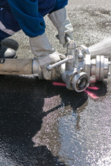 Verteiler, Anschluss, Flansch, Feuerwehr