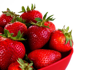 Bowl of Strawberries Closeup