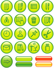 Web Icons Set – Office (Vector)