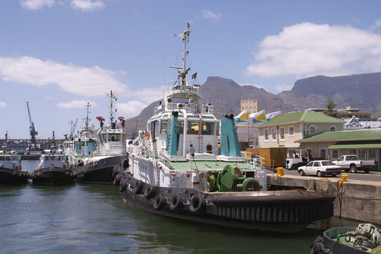 Tug Boats in Cape Town Harbour.