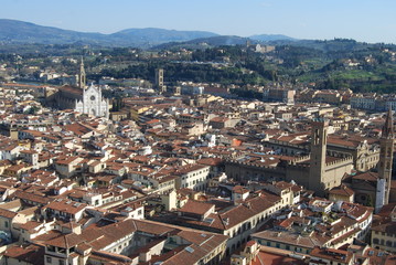 Fototapeta na wymiar Florenz von oben