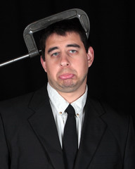 Businessman feeling the pressure