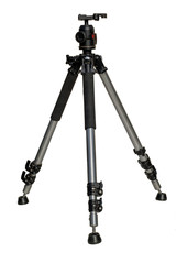 Professional tripod isolated