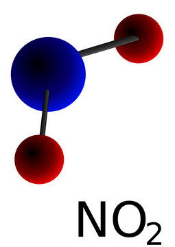 Mol&eacute;cule de dioxyde d'azote