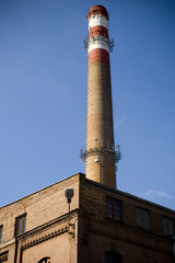 chimney in old power station