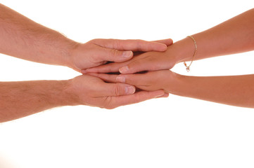 Man and woman hands.