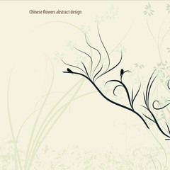 chinese magic flower background