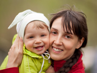 Baby with mom