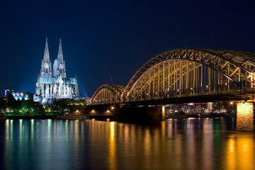 Obraz premium Köln, Hohenzollernbrücke