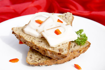 Brötchen mit Speck