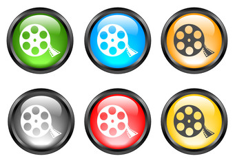 Internet shiny buttons. Vector illustration.