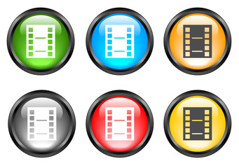 Internet shiny buttons. Vector illustration.