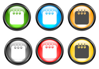 Internet shiny buttons. Vector illustration.