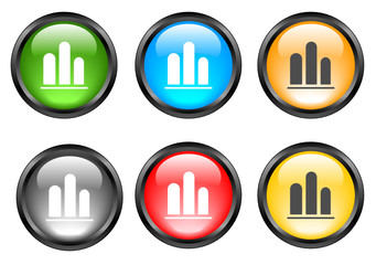 Internet shiny buttons. Vector illustration.