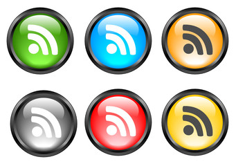 Internet shiny buttons. Vector illustration.