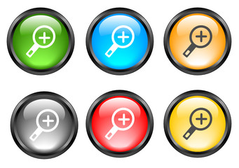 Internet shiny buttons. Vector illustration.
