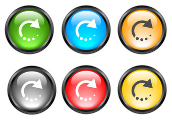 Internet shiny buttons. Vector illustration.