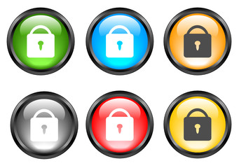 Internet shiny buttons. Vector illustration.