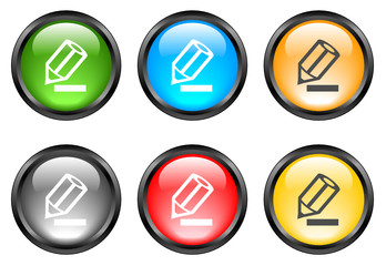 Internet shiny buttons. Vector illustration.