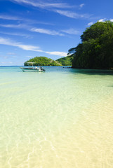 Tropical beach, Huahine, French Polynesia